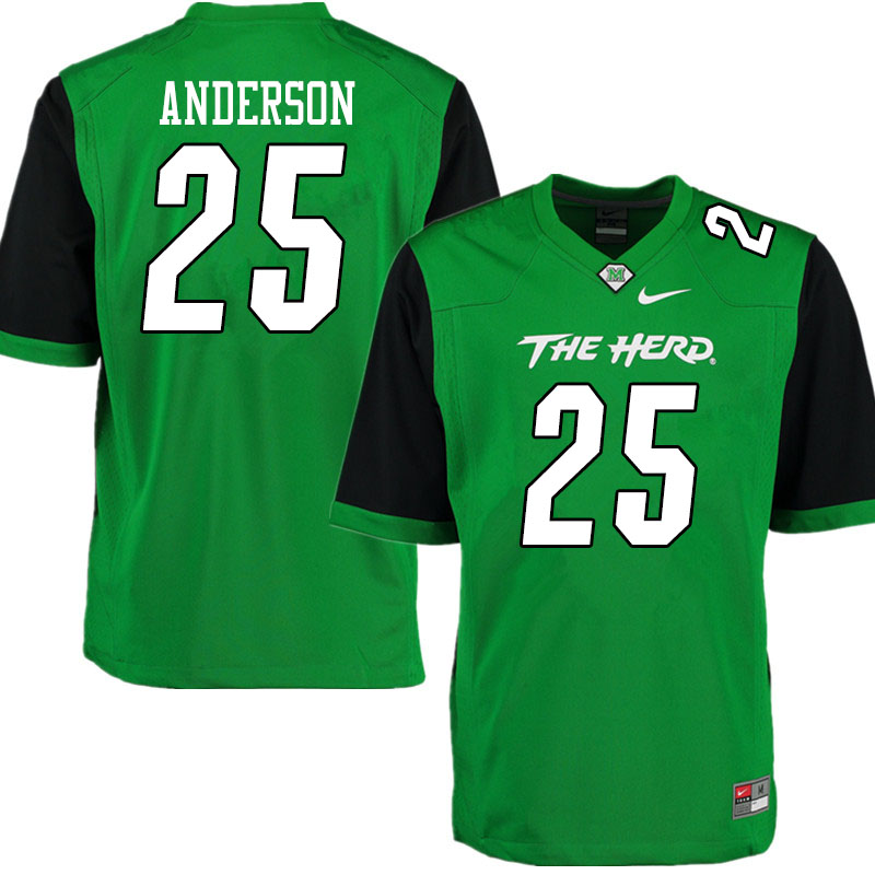 Men #25 J'Coryan Anderson Marshall Thundering Herd College Football Jerseys Sale-Gren